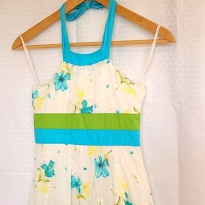 Girls Sparkly Floral Sundress